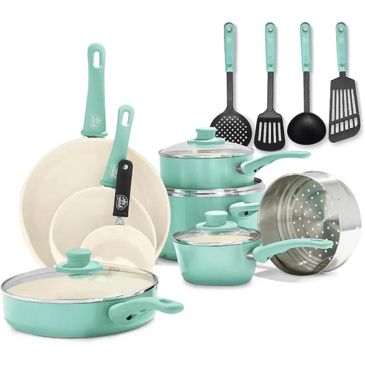 Soft Grip 16 Piece Cookware Set