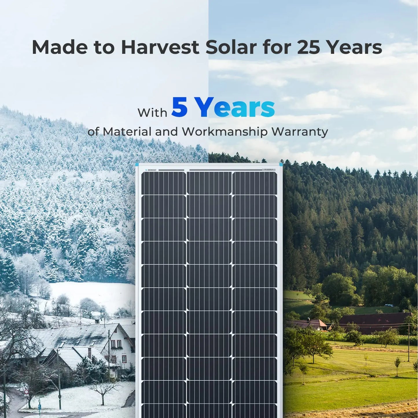 2PCS Solar Panels 100-Watt 12 Volt
