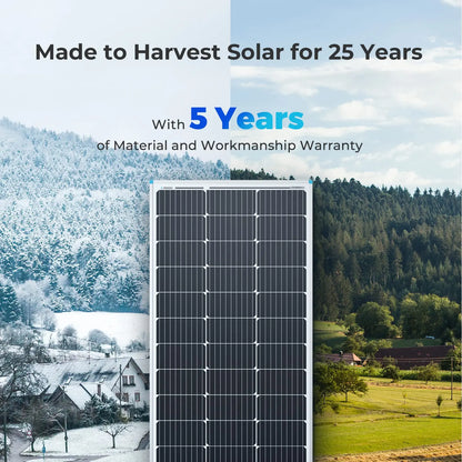 2PCS Solar Panels 100-Watt 12 Volt