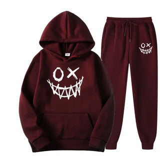 Men's 2-Piece Winter Casual Sweatsuit Fleece Hoodie & Joggers Set