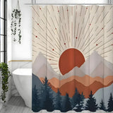 Mountain Lake Sunset Shower Curtain Plus Hooks