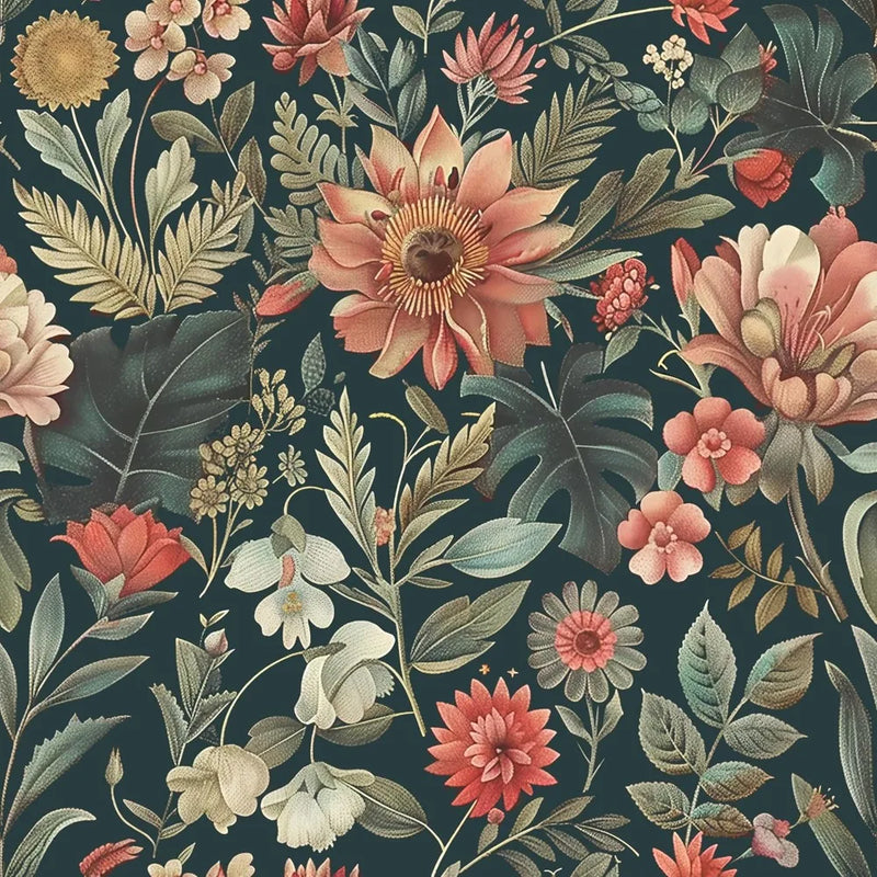 Vintage Floral Peel and Stick Wallpaper