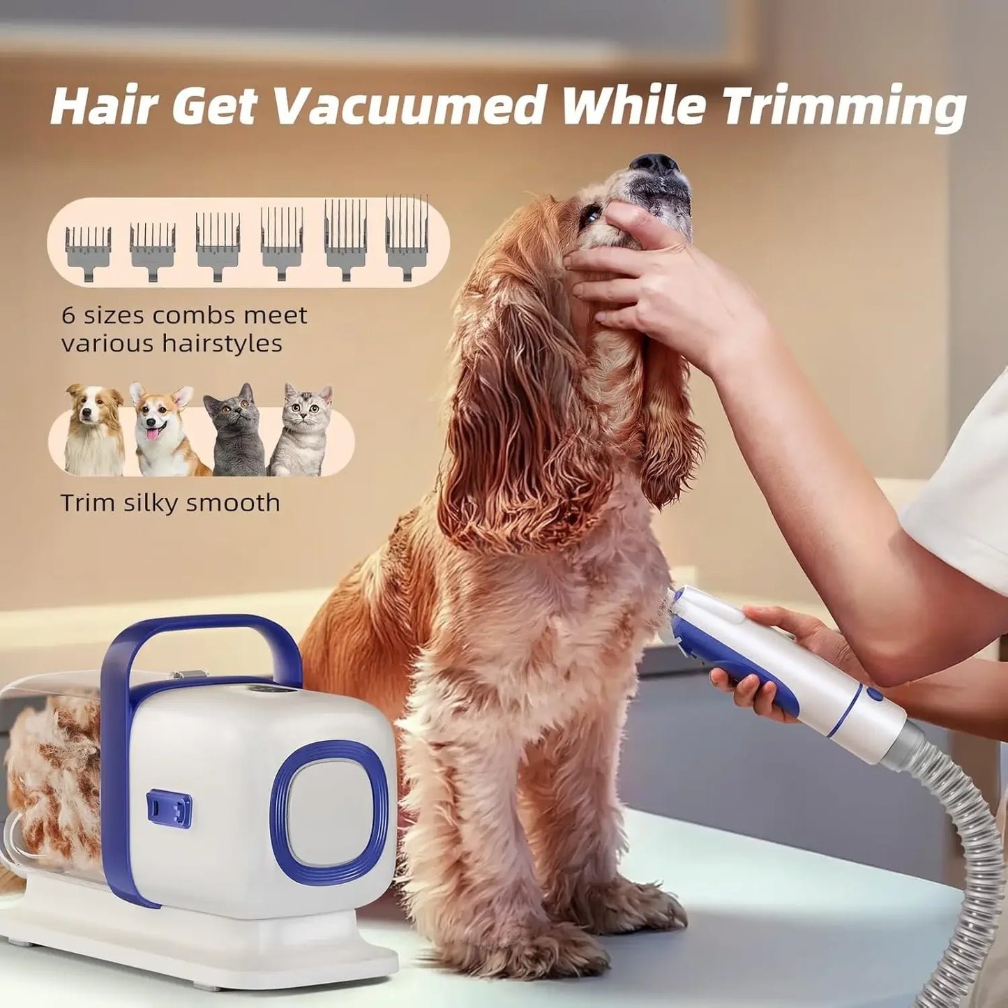 All-in-One Dog Grooming Kit with Vacuum, Low Noise