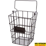 Metal Wire Mesh Hanging Storage Basket 6.5L x 6.5W x 11H