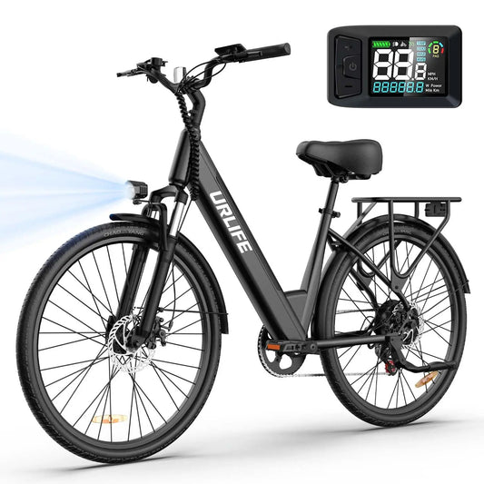 Peak 750W Electric Bike 26x2" Commuter Tires
