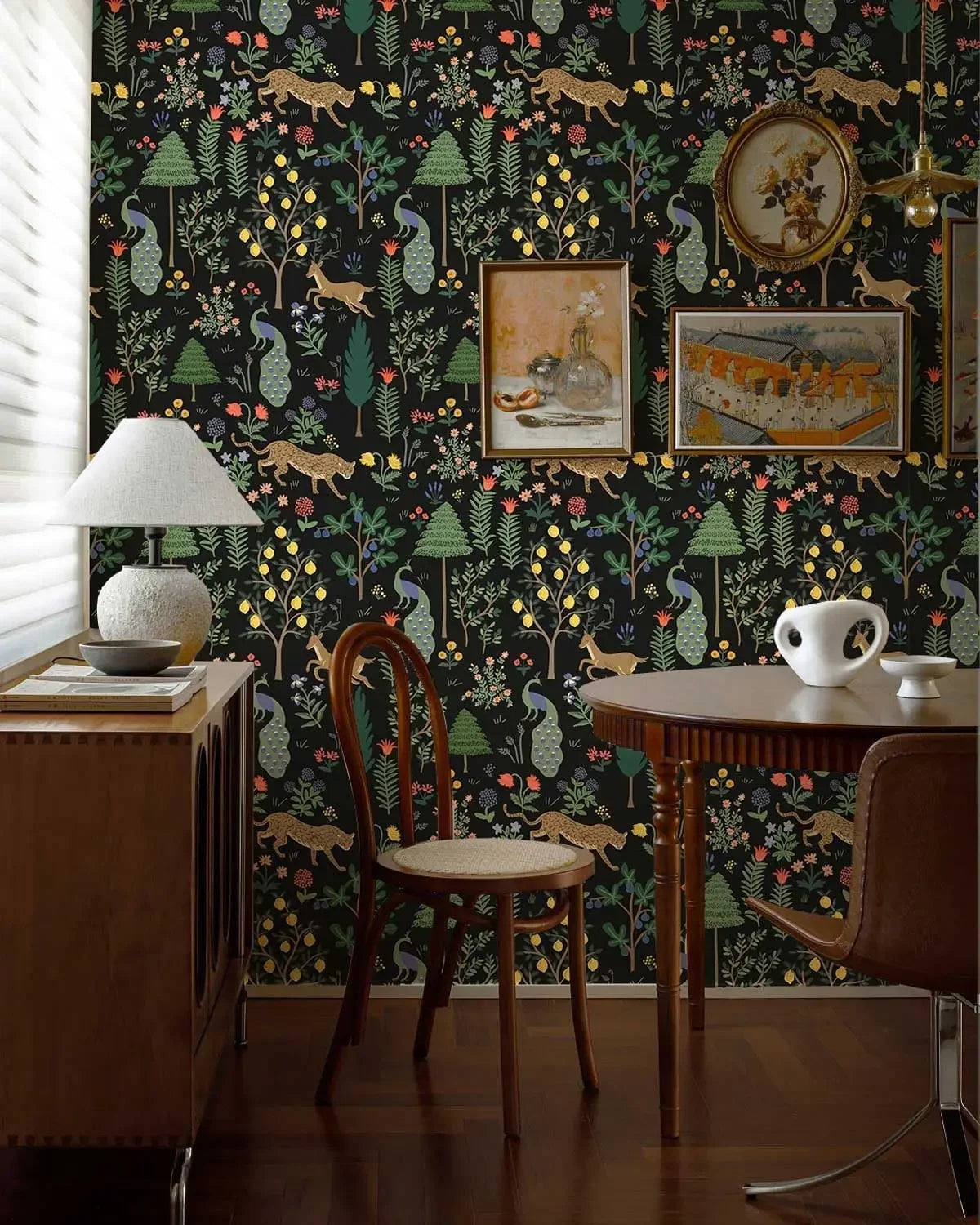 Vintage Black Peel and Vinyl Stick Wallpaper