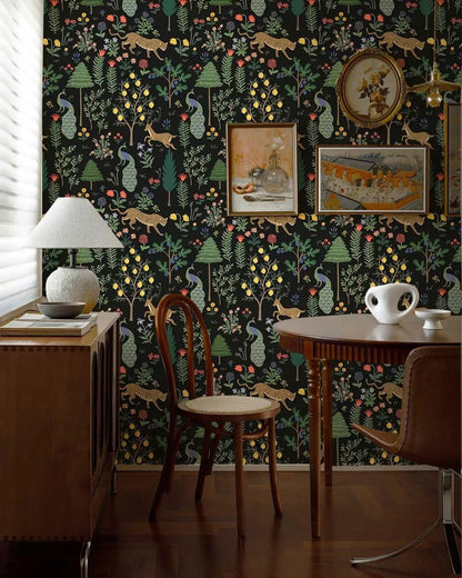 Vintage Black Peel and Vinyl Stick Wallpaper