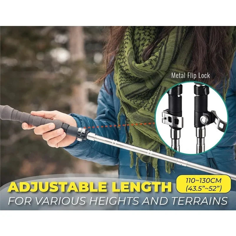 High quality Cork Grip Trekking Poles