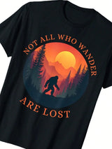 Sasquatch Graphic Tee "Not All Who Wander Are Lost"
Design 100% Cotton Crew Neck  for Men Women Casual Comfortable