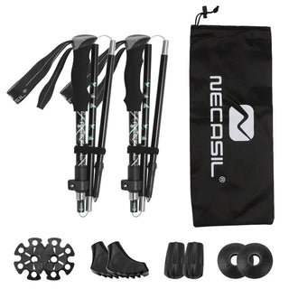 Ultralight Folding Hiking Sticks & Trekking Poles (2-Pack)