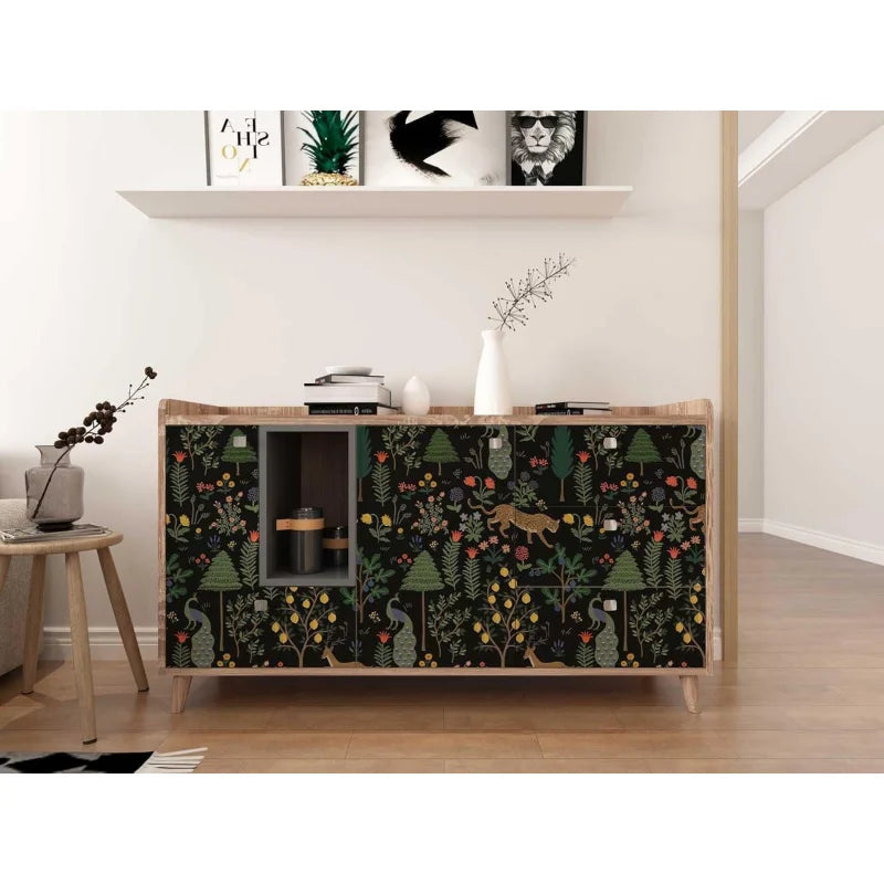 Vintage Black Peel and Vinyl Stick Wallpaper