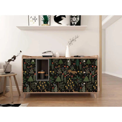 Vintage Black Peel and Vinyl Stick Wallpaper