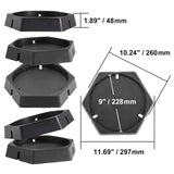 RV Rubber Leveling Pads - Landing Feet Permanently Attached to Jack Stabilizers