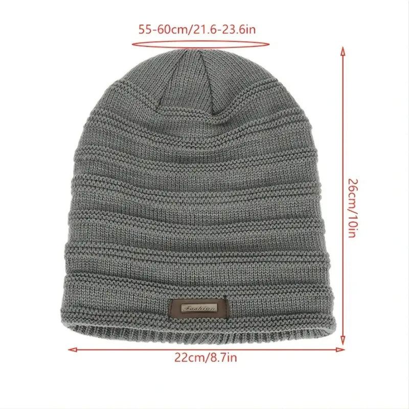 Men's Winter Warm Fleece Knitted Hat