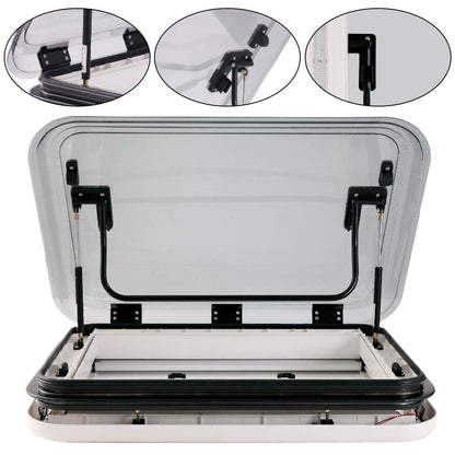 RV Caravan LED Skylight/Hatch - 800x500mm (27.56" x 19.69")