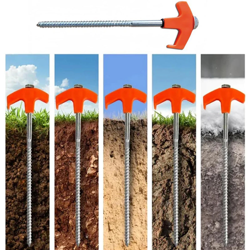 8Pcs Screw in Tent Stakes with Hex Socket
