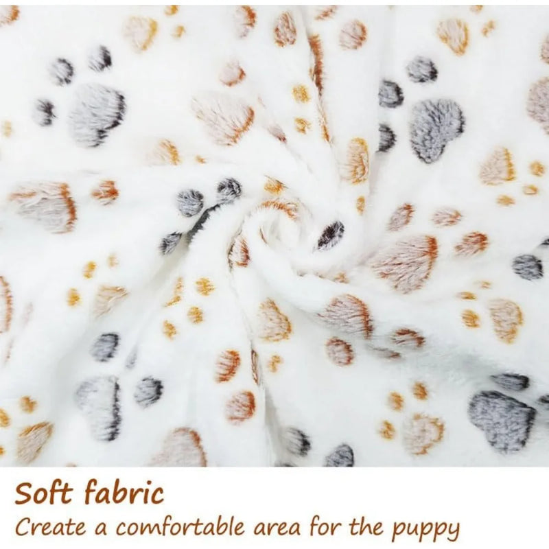 3 Fluffy Premium Fleece Dog Blankets - 23x16 inches