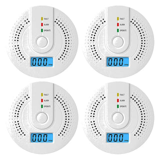 Portable CO Detector with LED Indicator, Warning Alarm Senso - Battery Powered