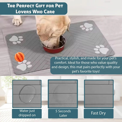 Natural Diatomite Pet Feeding Mat - (12x20in)