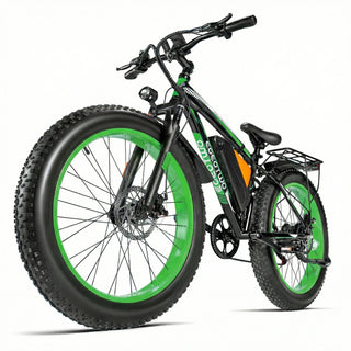 Electric Bike 1500W Peak, 26'' Fat Tire, 70 Miles, 25-30MPH