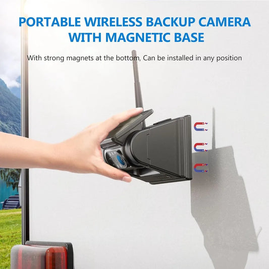 HD1080P 7" IPS Monitor with 2 Magnetic Solar Backup Camera's (Wireless)