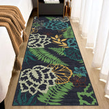 2x6ft Modern Floral Kitchen, Hallway Rug