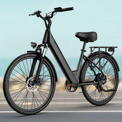 Peak 750W Electric Bike 26x2" Commuter Tires