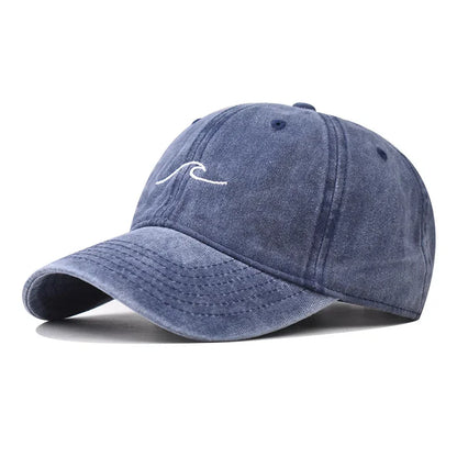 Wave Ripple Embroidery Baseball Cap