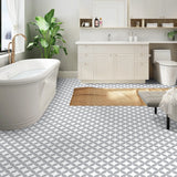 Grey Peel & Stick Waterproof Vinyl Floor Tiles