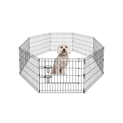 Sturdy Black Octagonal Metal Dog Playpen - 8 Panels ea. 
24" x 24" Panels to run along bottom of RV for no escape!