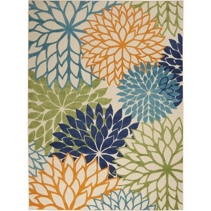 Indoor/Outdoor Multicolor 7' x 10' Area Rug (Black & White only)