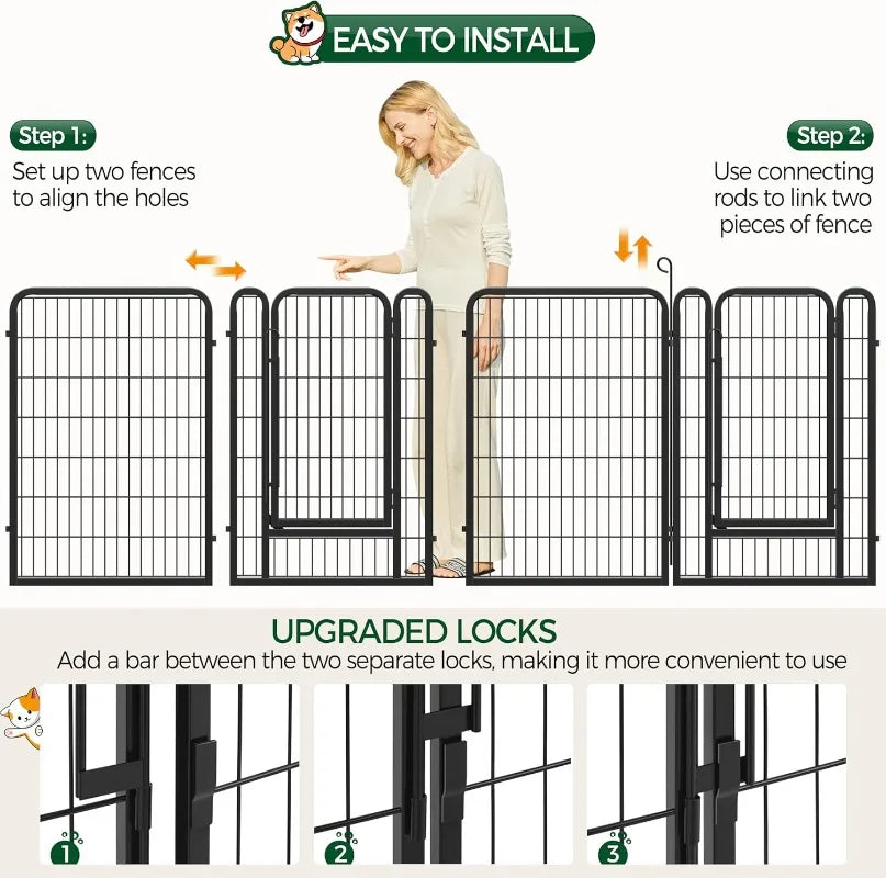Heavy Duty Dog Playpen, 40 inch 16 Panels