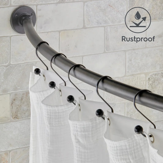 Adjustable Rotating Curved Shower Bar