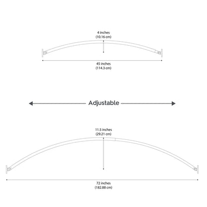 Adjustable Rotating Curved Shower Bar