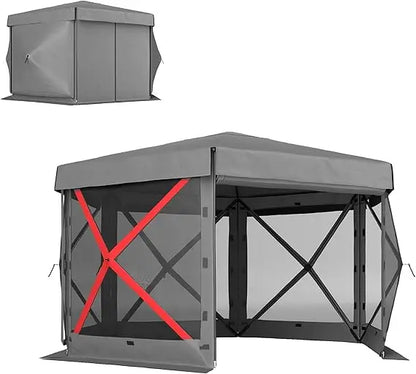 12' x 12' Hexagonal Pop-Up Gazebo Tent