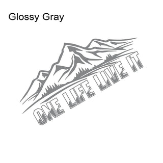 One Life Live It Mountain Vinyl Sticker