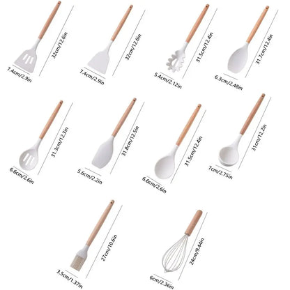 19pcs Food Grade Silicone Kitchenware Set