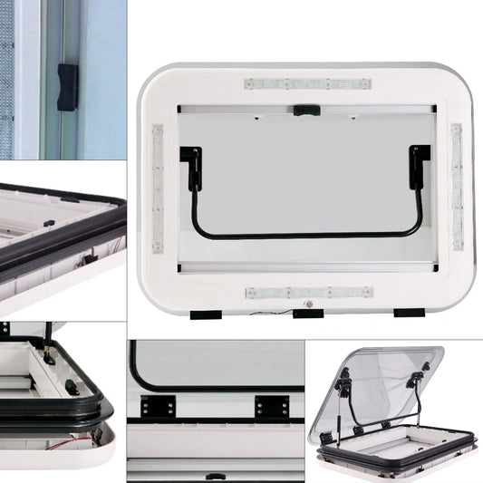 RV Caravan LED Skylight/Hatch - 800x500mm (27.56" x 19.69")