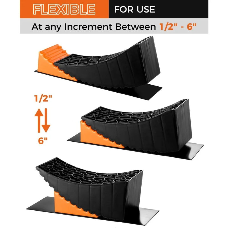 RV Leveling Blocks Ramp Kit - Up to 6in/35,000 lbs. max (1 Pack)