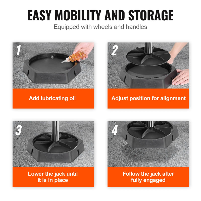 RV Rubber Leveling Pads - Landing Feet Permanently Attached to Jack Stabilizers