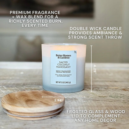 Salted Coconut Mahogany Scented Candle