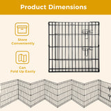 Sturdy Black Octagonal Metal Dog Playpen - 8 Panels ea. 
24" x 24" Panels to run along bottom of RV for no escape!