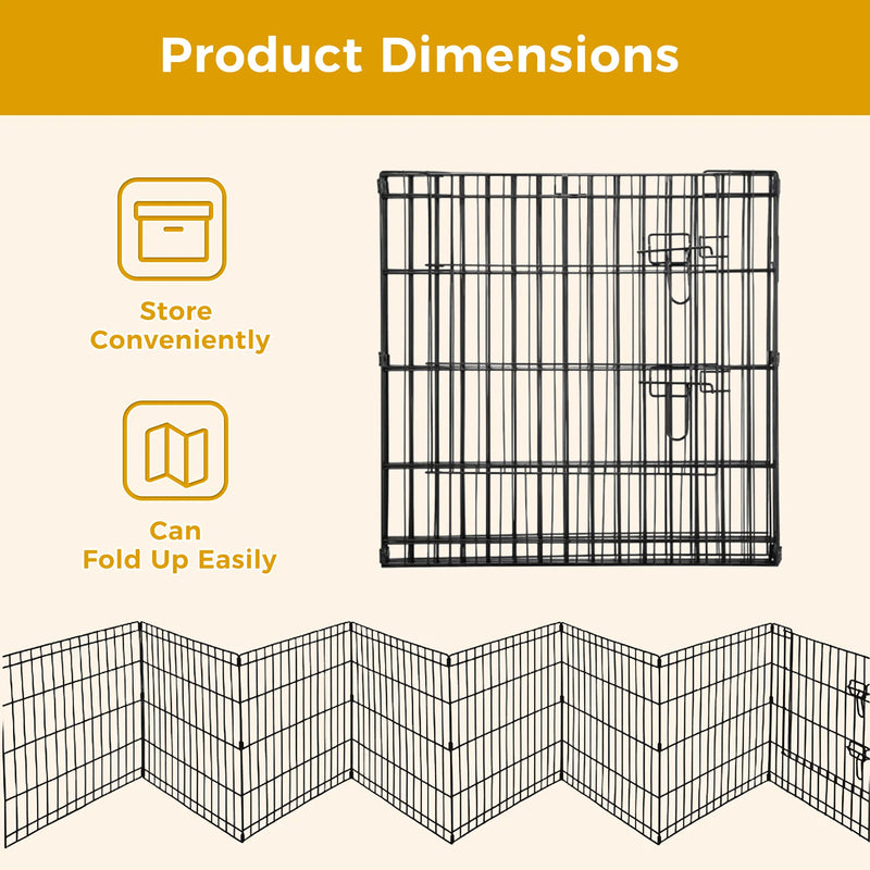 Sturdy Black Octagonal Metal Dog Playpen - 8 Panels ea. 
24" x 24" Panels to run along bottom of RV for no escape!