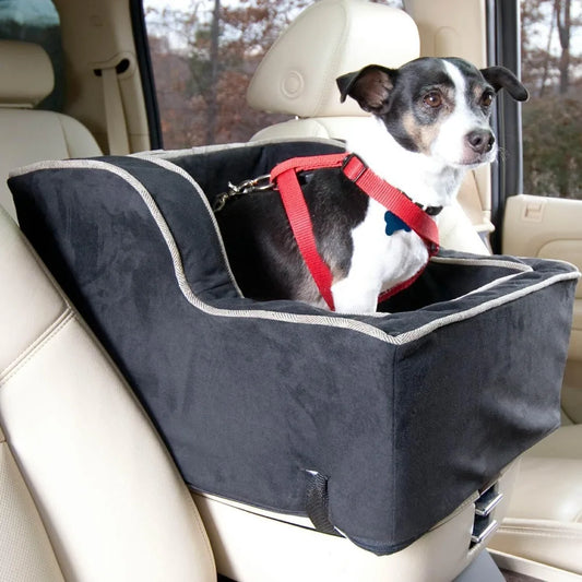 High-Back Center Console Dog Cat Car Seat up to 12 lbs.