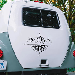 Mountain Compass Vinyl Sticker