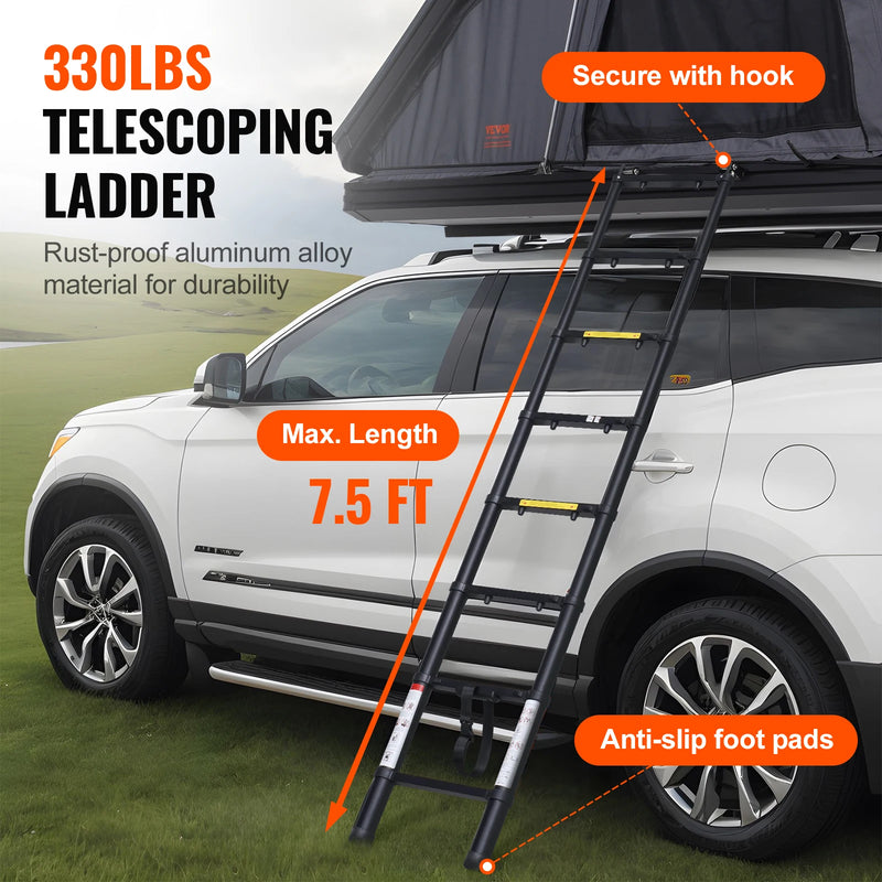 Rooftop Tent Hard Shell with Telescopic Ladder