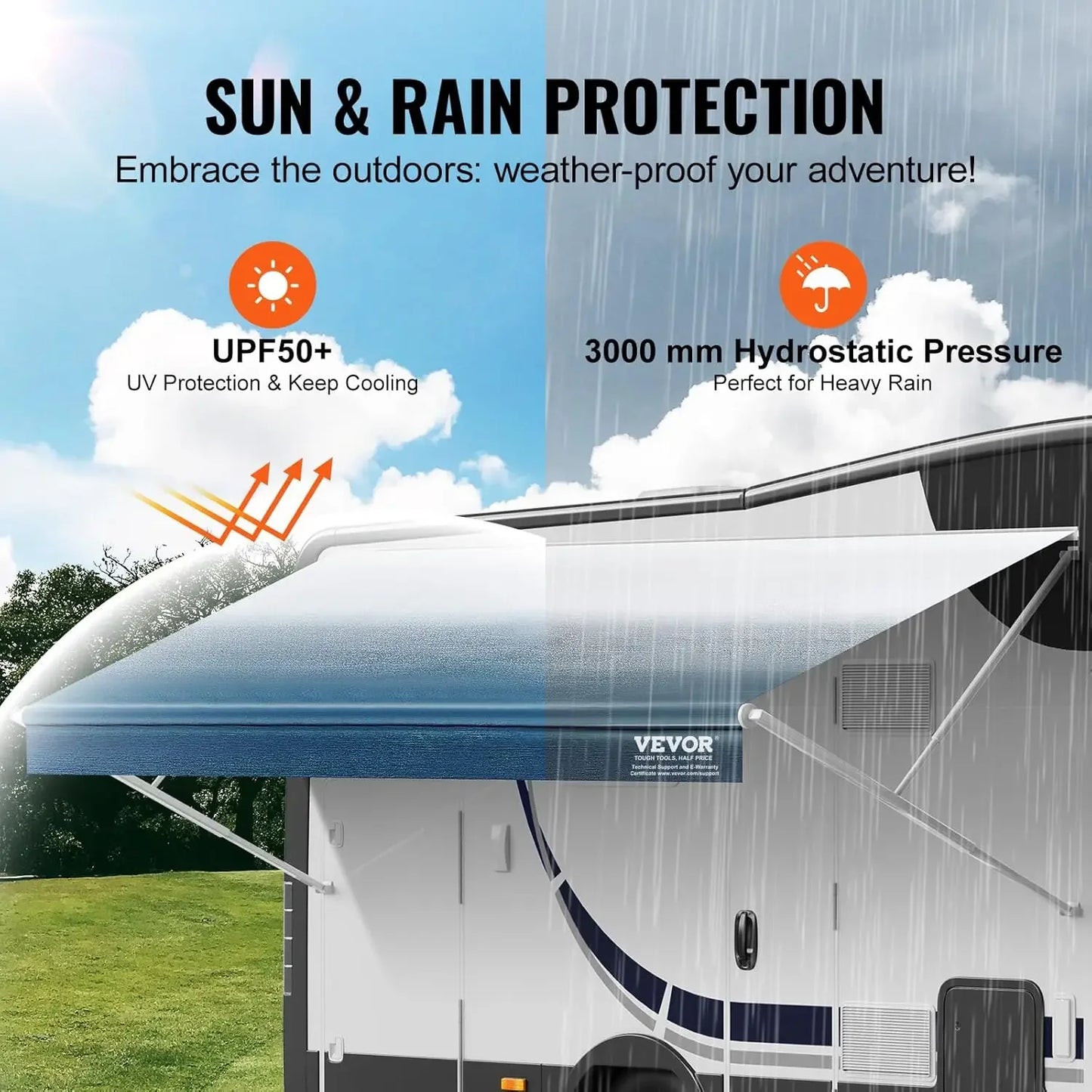 15' (14.2 fabric) RV Awning Fabric Replacement