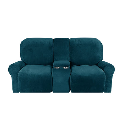 Recliner Loveseat Slipcovers with Cup Holder and Middle Console Cover