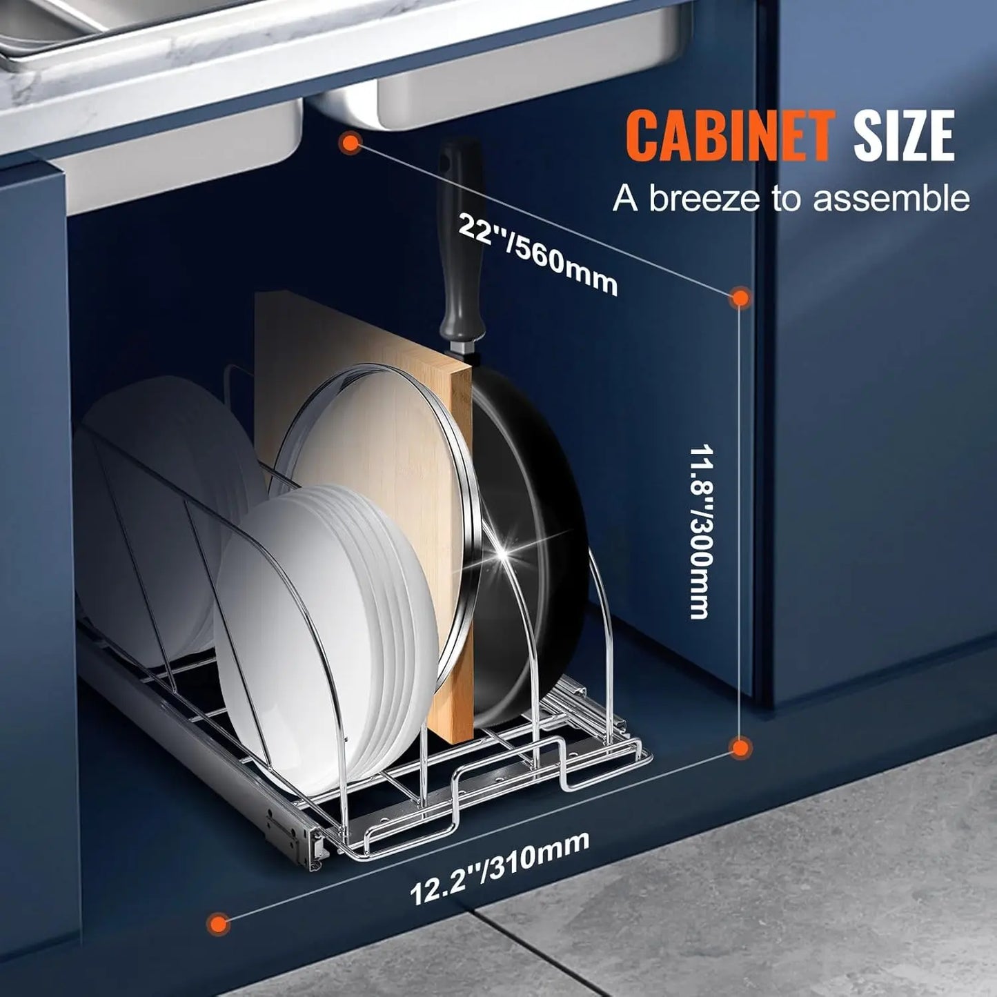 Expandable Pull Out Under Cabinet Organizer/Rack