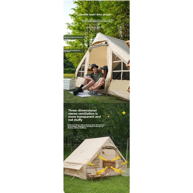 Outdoor Inflatable Camping Deluxe Tent (4-6 People)